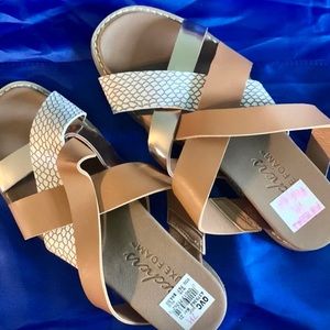 SKECHERS METALLIC SANDALS